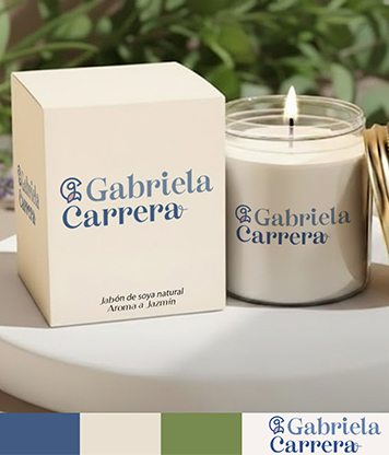 Proyecto de branding desarrollado por Creatif para Gabriela Carrera